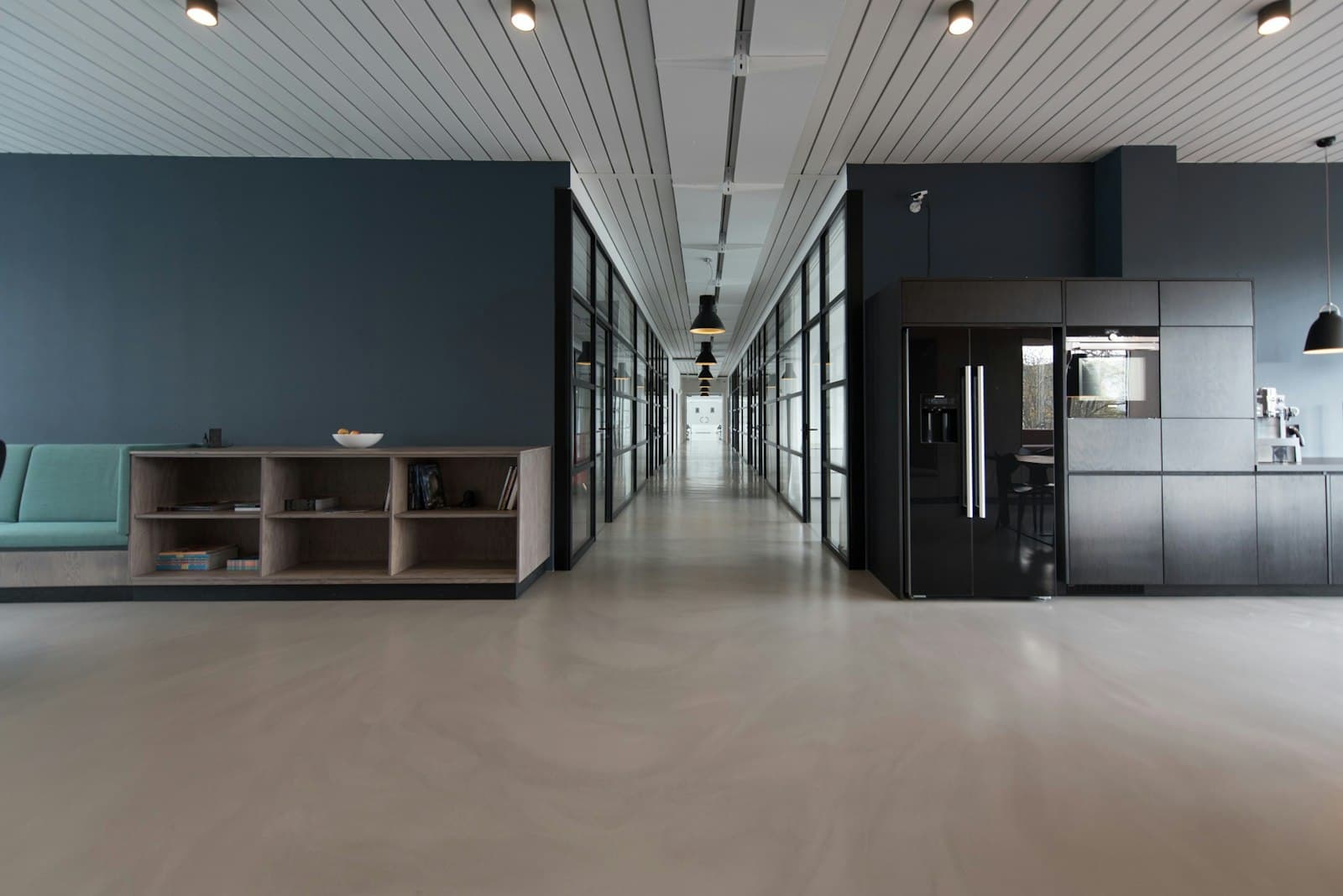 Modern enterprise office campus where industry teams share one cloud stack