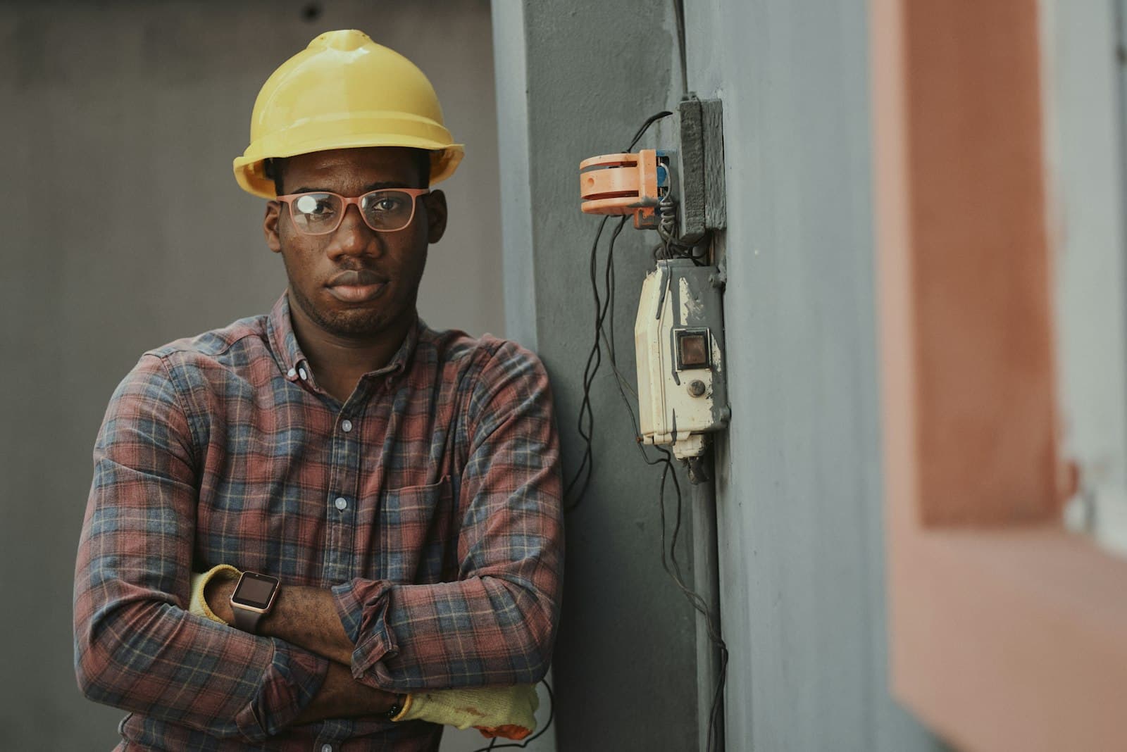 Industrial energy worker on site coordinating rotations and access control
