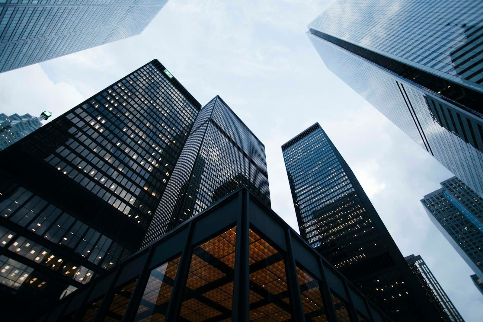 Commercial real estate tower representing property and facilities operations